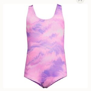 Lands End Girls One Piece UPF 50 Tugless Swimsuit - Size 16